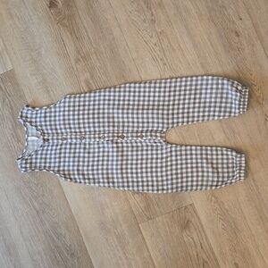 Quincy Mae - Green + Cream Gingham Jumpsuit sz 18-24m